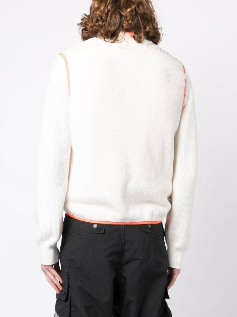 White Reversible Fleece Gilet