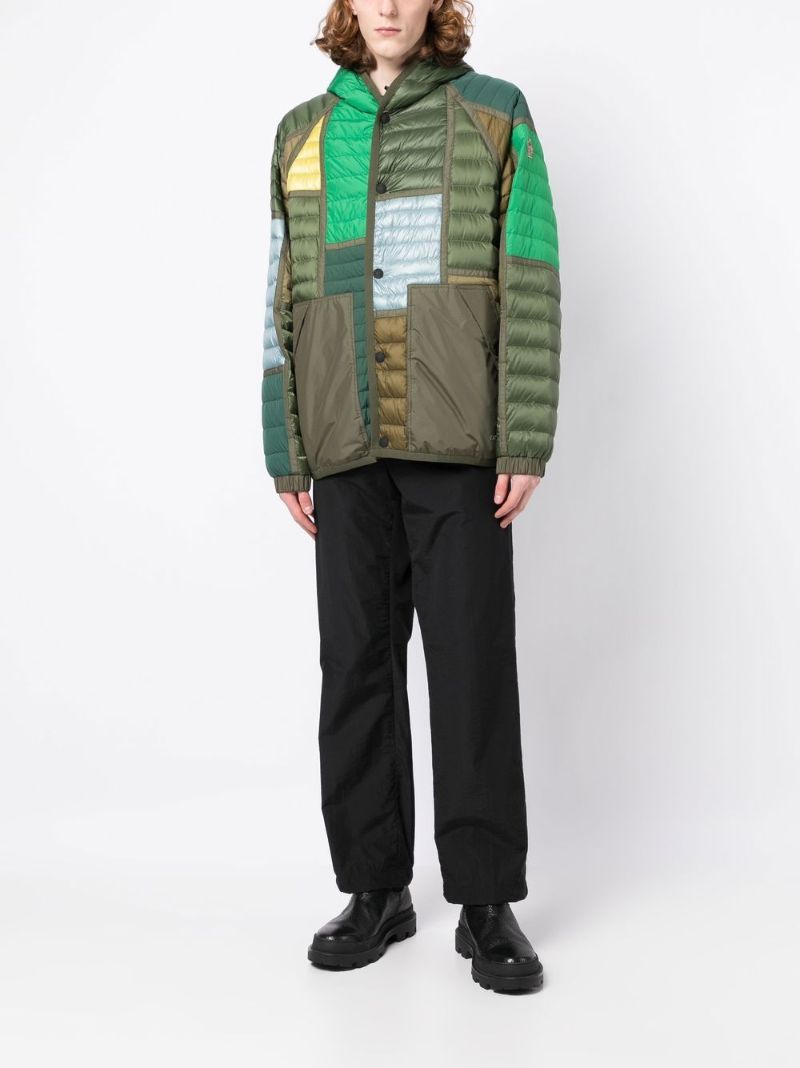 Green Raron Patchwork Padded Jacket