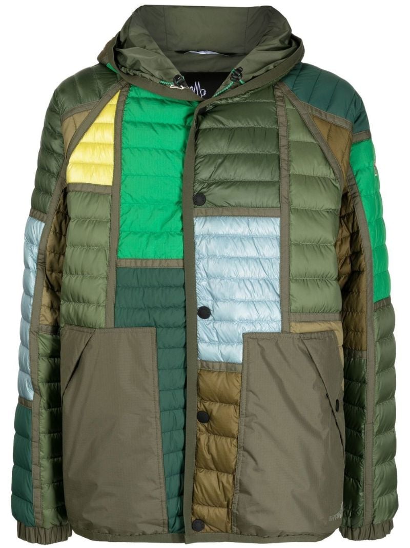 Green Raron Patchwork Padded Jacket
