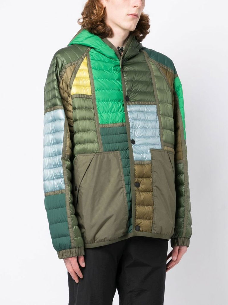 Green Raron Patchwork Padded Jacket