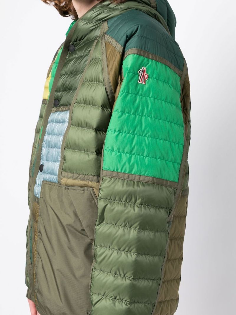 Green Raron Patchwork Padded Jacket