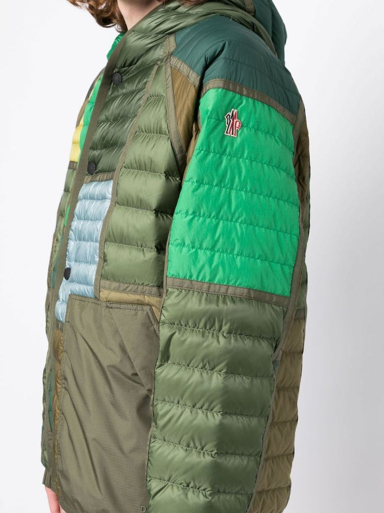 Green Raron Patchwork Padded Jacket