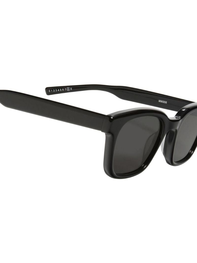 X Maison Margiela Black Mm006 01 Square Sunglasses