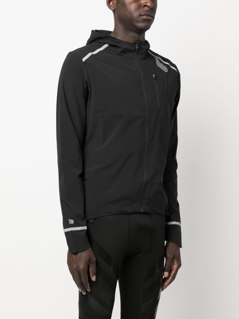 Black Ecolite Hooded Running Jacket