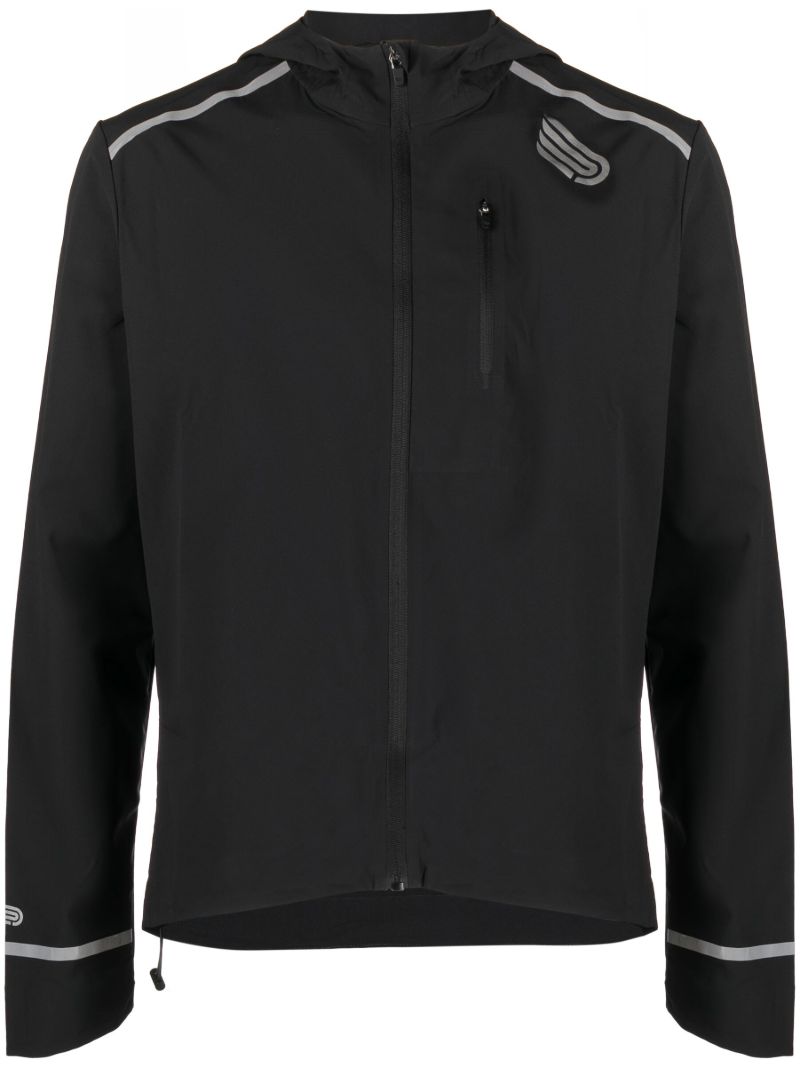 Black Ecolite Hooded Running Jacket