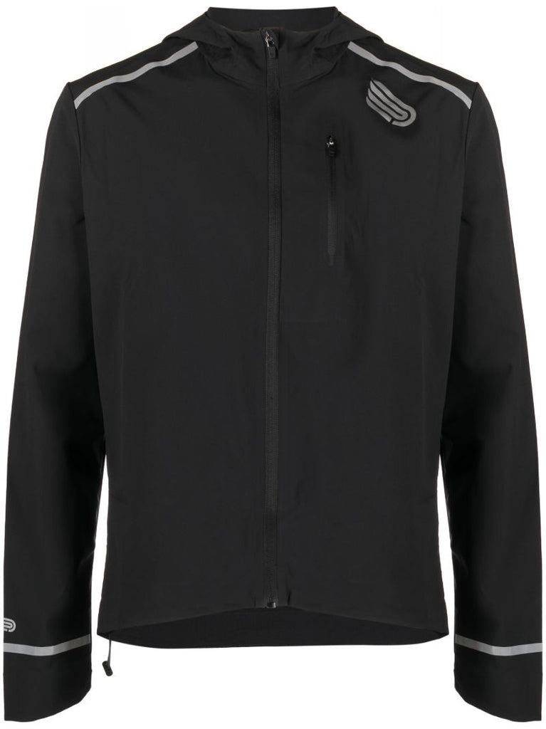 Black Ecolite Hooded Running Jacket