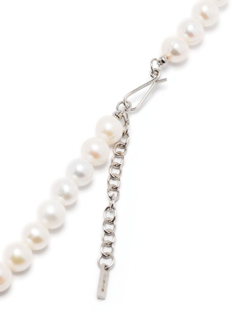 Platinum-plated So Far So Good Pearl and Jade Necklace