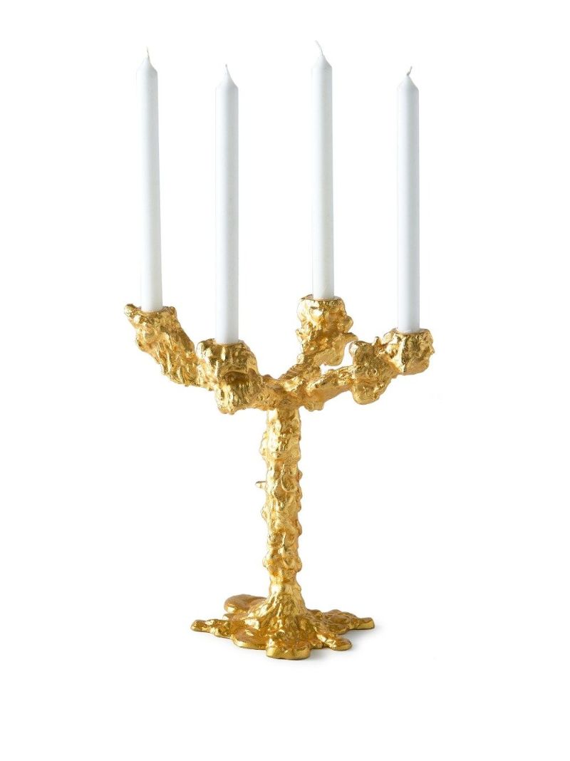 Gold-tone Drip Candle Holder