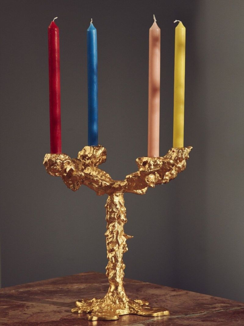 Gold-tone Drip Candle Holder