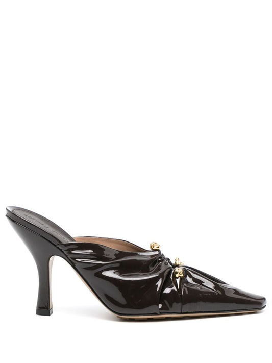 Brown Bunnie 90 Leather Mules