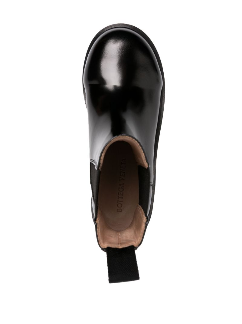 Black Fireman Leather Chelsea Boots