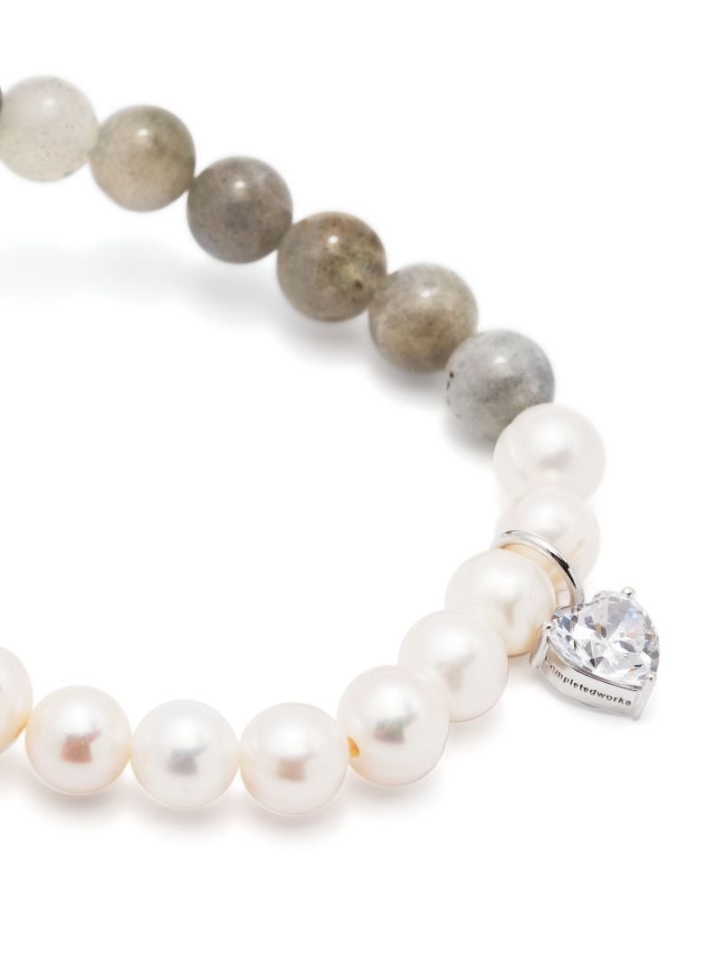Sterling Silver P103 Pearl, Labradorite and Crystal Bracelet