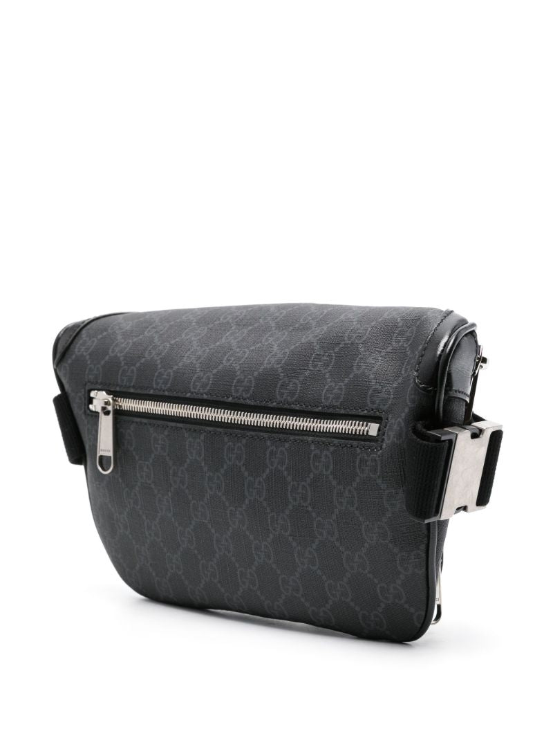 Black Gg Large Canvas Belt Bag