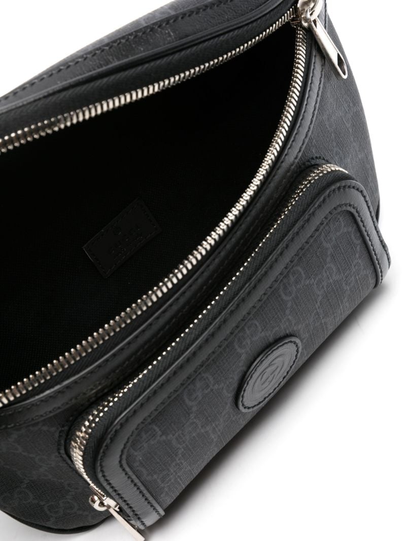 Black Gg Large Canvas Belt Bag