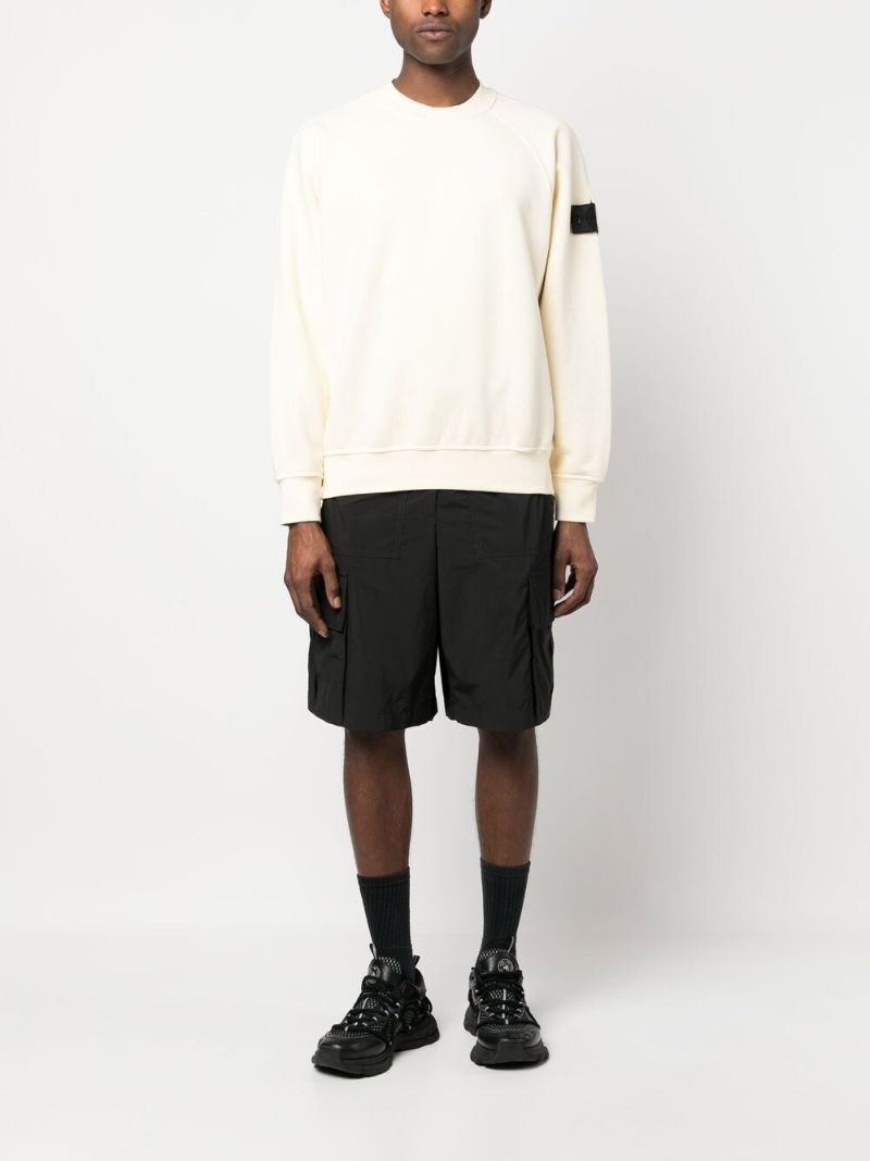 Neutral Cotton Fleece Sweatshirt