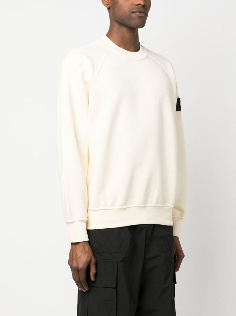 Neutral Cotton Fleece Sweatshirt