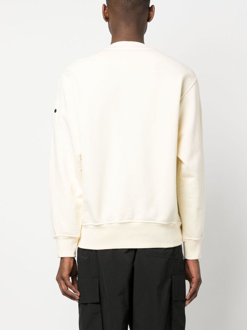 Neutral Cotton Fleece Sweatshirt