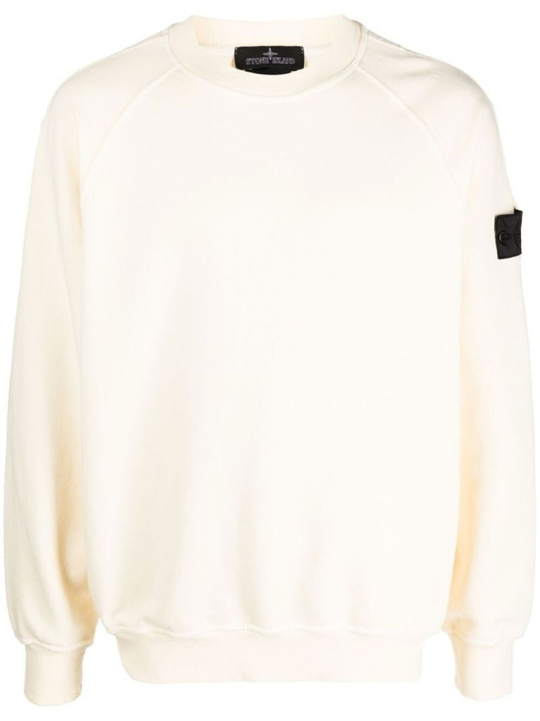 Neutral Cotton Fleece Sweatshirt