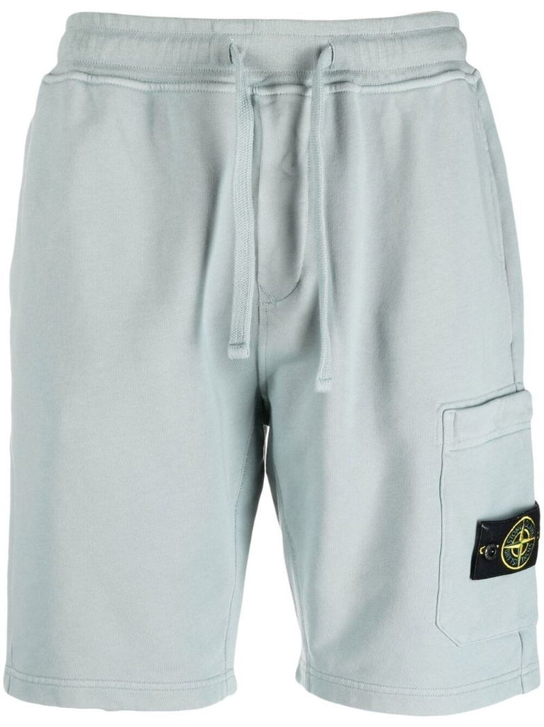 Blue Compass Patch Cotton Shorts