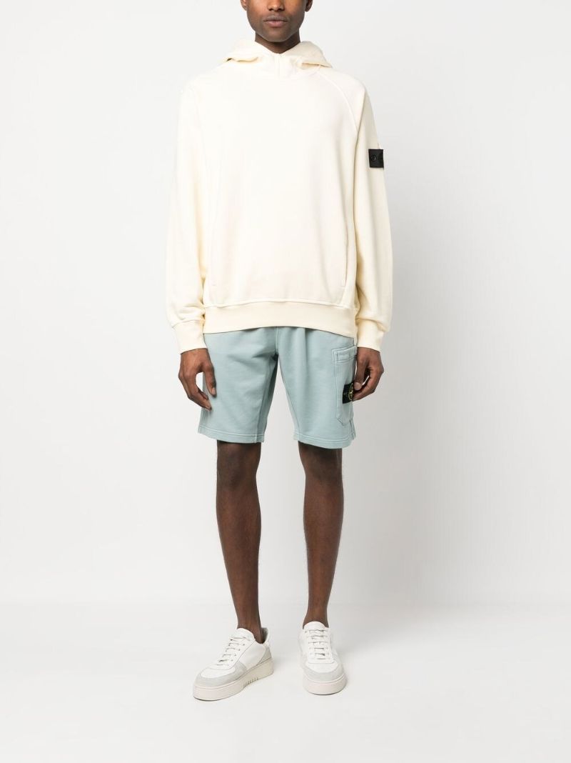 Blue Compass Patch Cotton Shorts