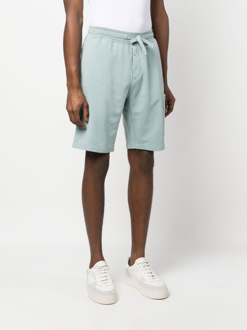 Blue Compass Patch Cotton Shorts