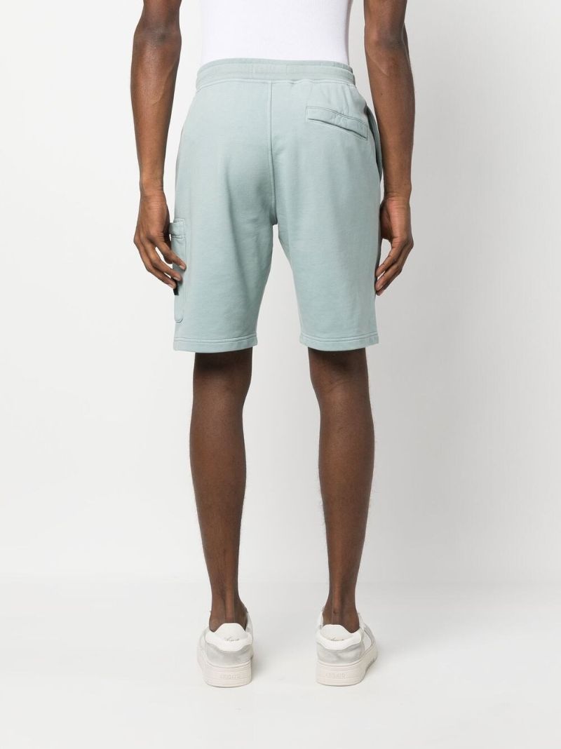 Blue Compass Patch Cotton Shorts