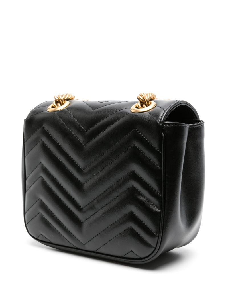 Black Gg Marmont Mini Leather Shoulder Bag