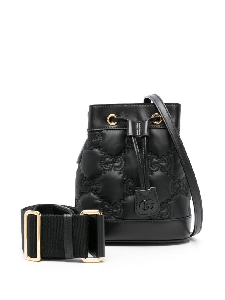 Black Gg MatelassÃ_x0083_Â© Bucket Bag