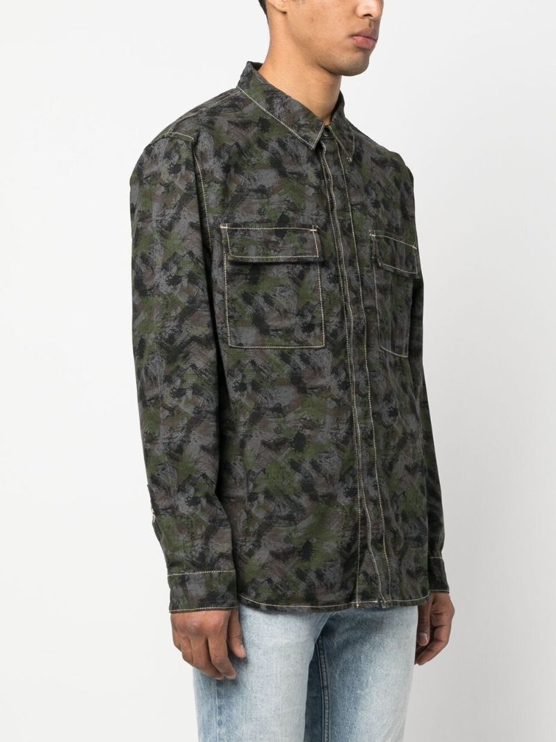 Green Graphic Print Shirt
