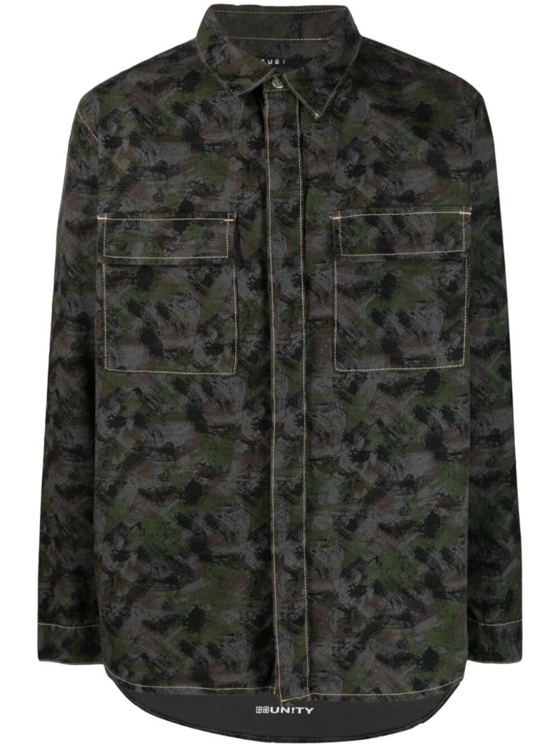 Green Graphic Print Shirt