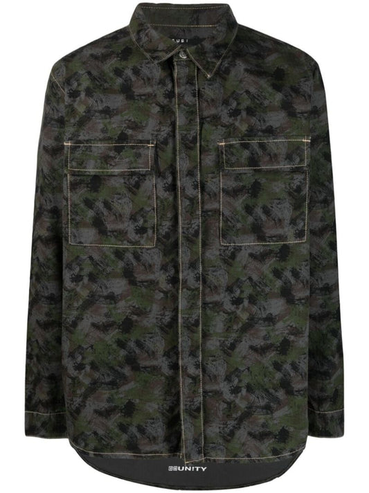 Green Graphic Print Shirt