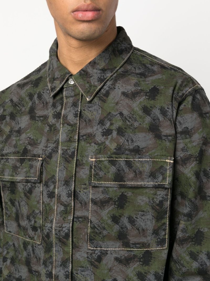 Green Graphic Print Shirt
