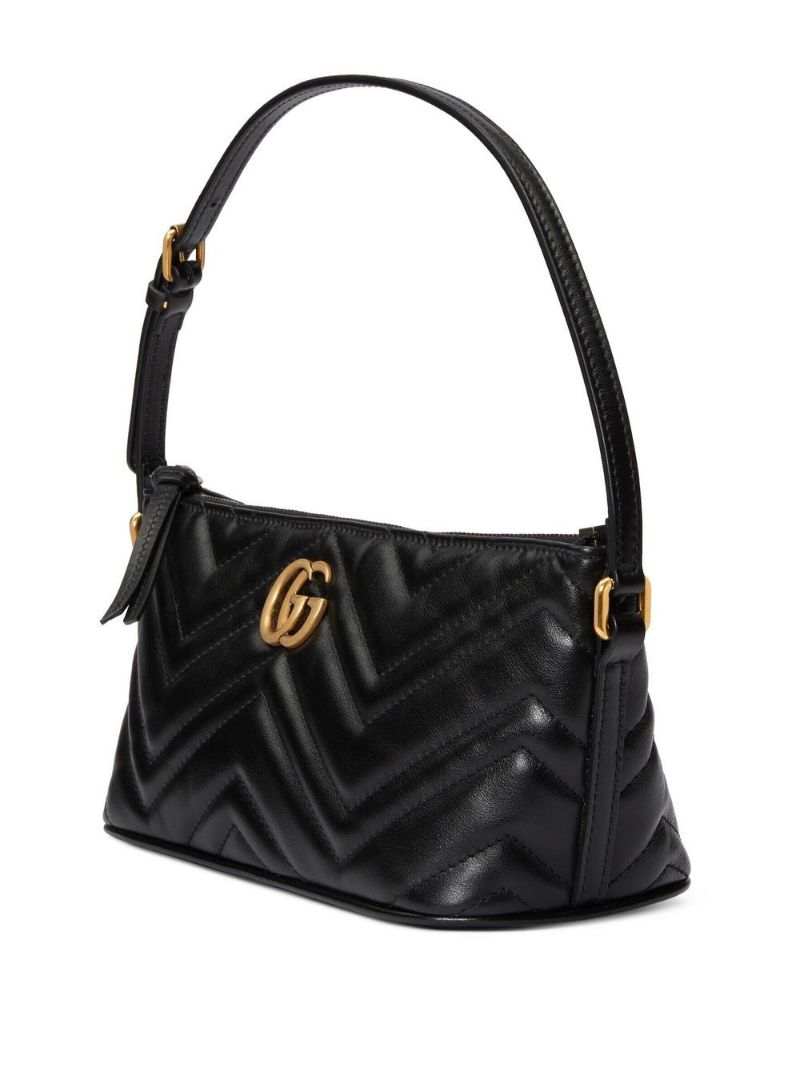 Black Gg Marmont Leather Shoulder Bag