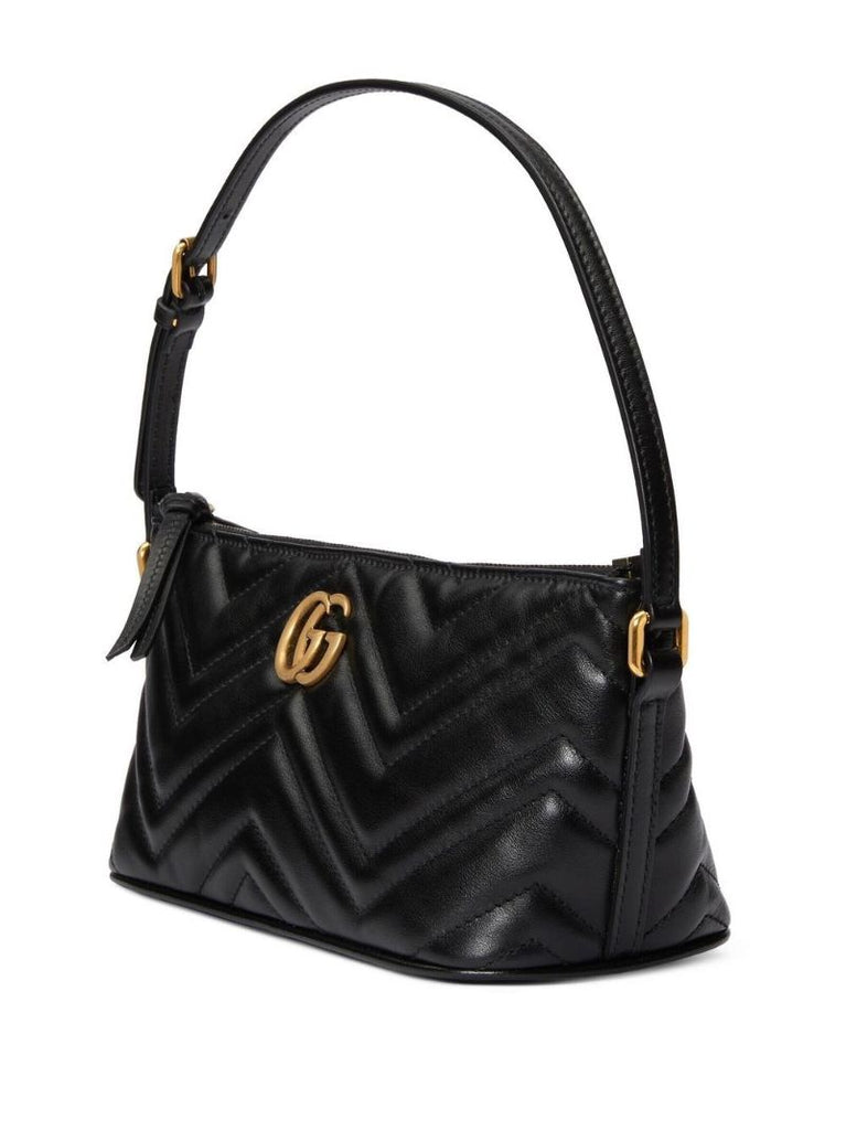 Black Gg Marmont Leather Shoulder Bag