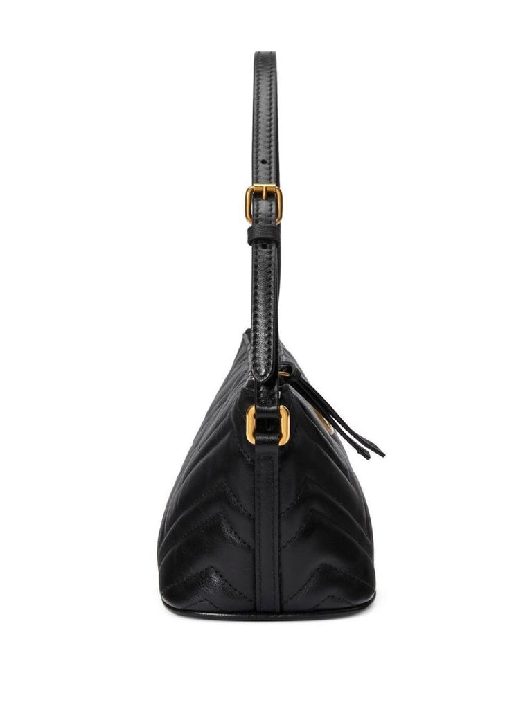 Black Gg Marmont Leather Shoulder Bag