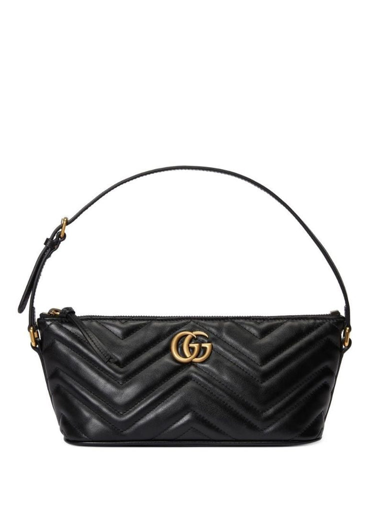 Black Gg Marmont Leather Shoulder Bag