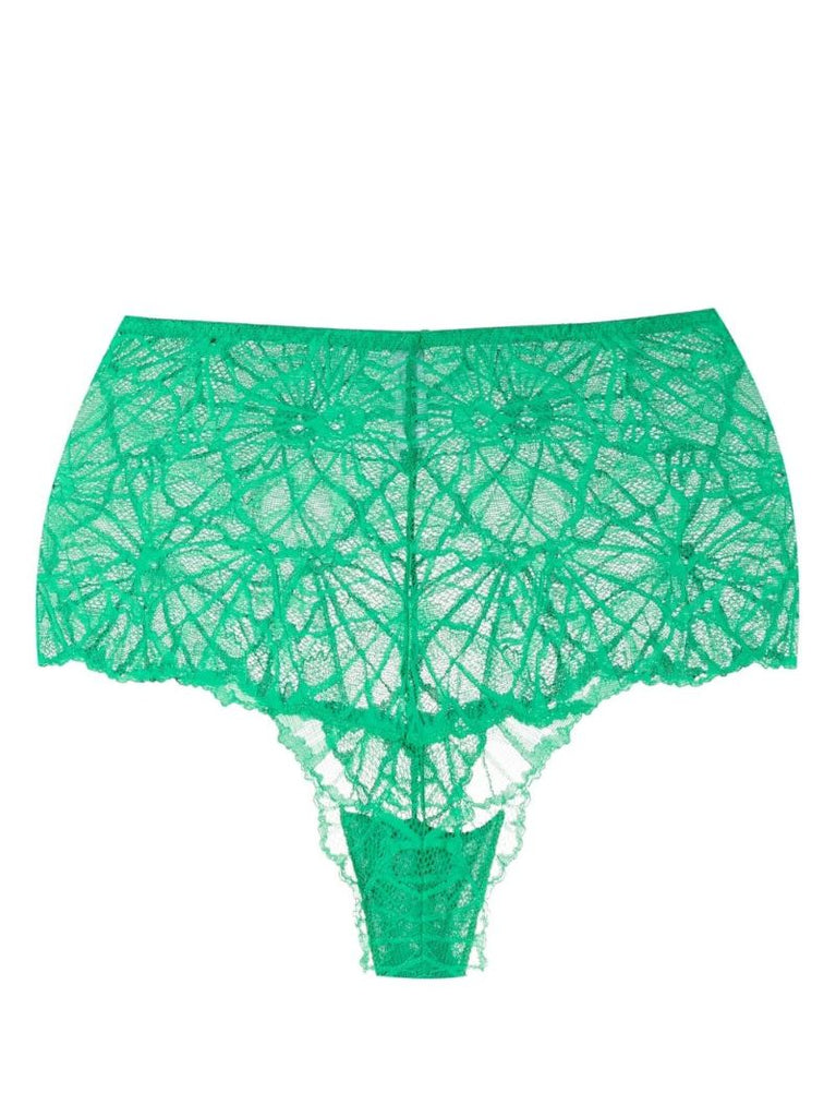 Green Mia Floral Lace Briefs