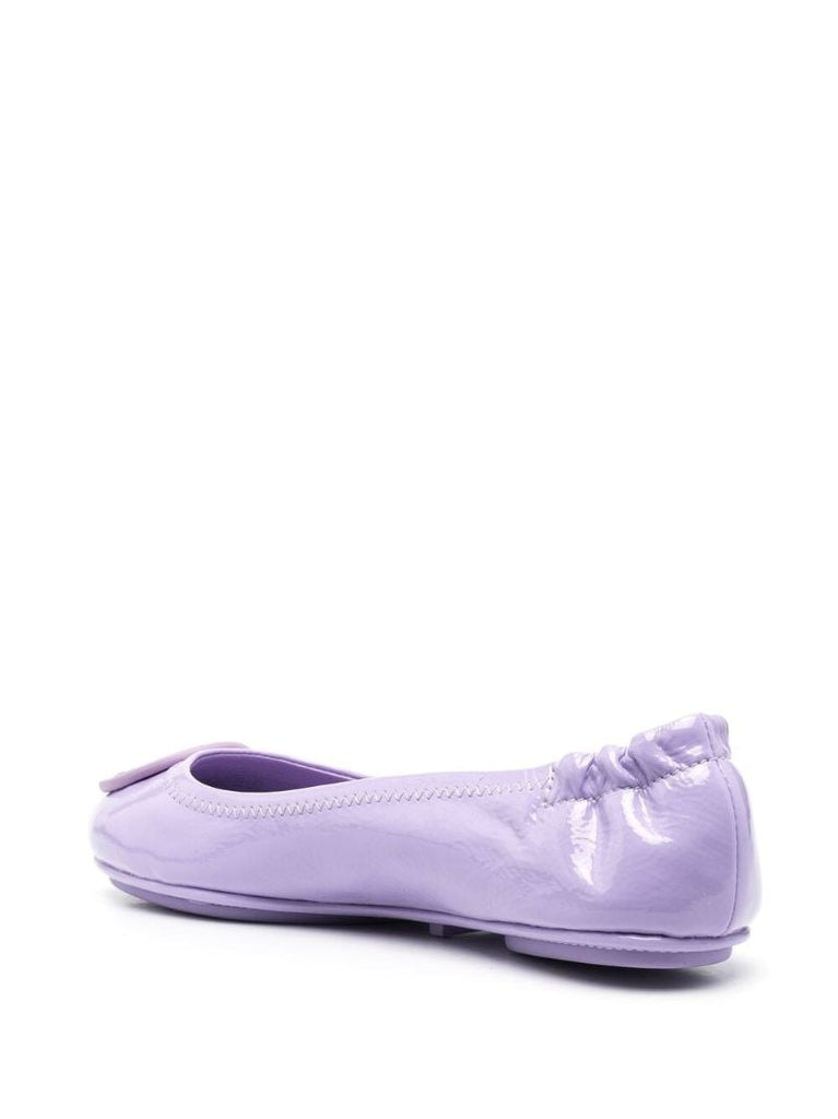 Purple Logo Plaque Ballet Flats