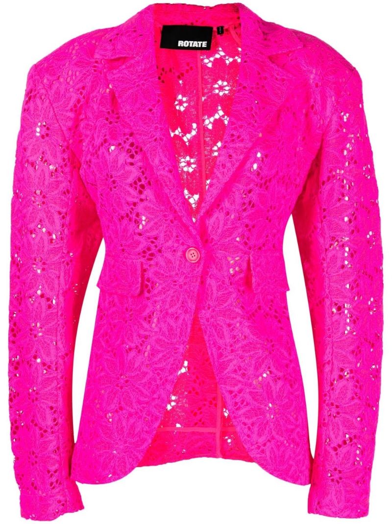 Pink Larelle Crochet Blazer