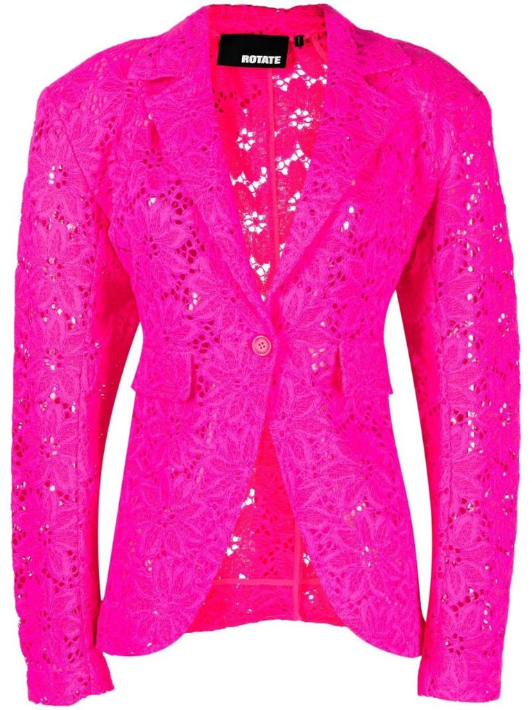 Pink Larelle Crochet Blazer