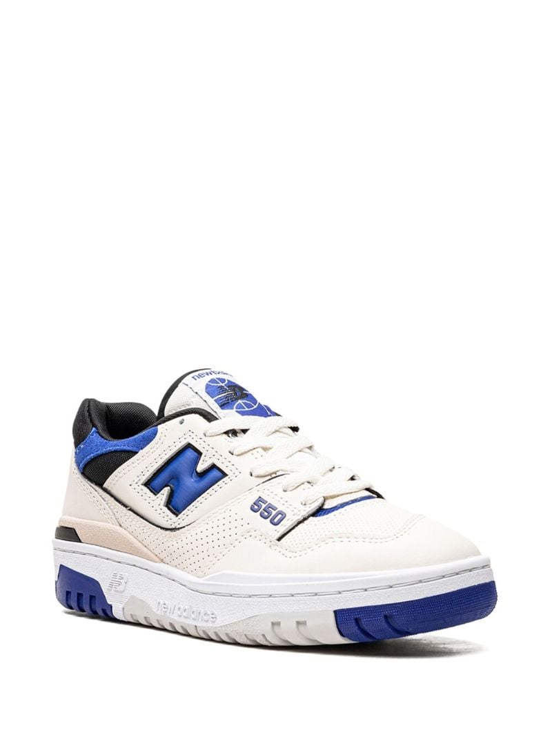 White 550 Team Royal Low Top Sneakers