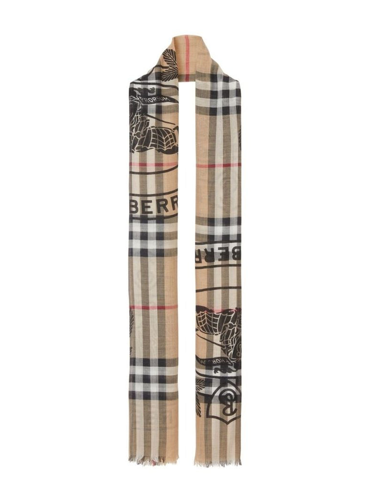 Neutral Montage Print Scarf