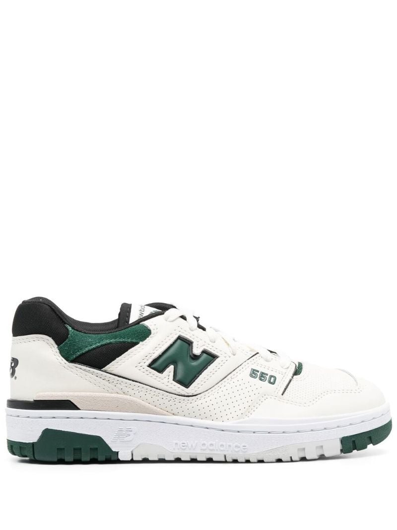 White 550 Lace-up Trainers