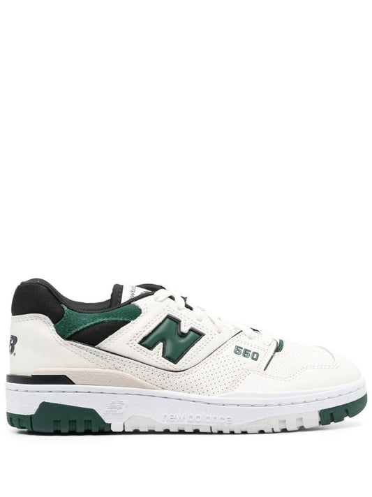 White 550 Lace-up Trainers
