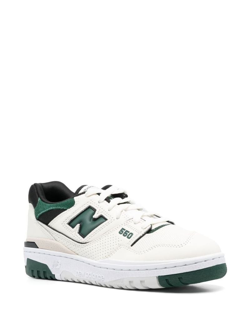 White 550 Lace-up Trainers