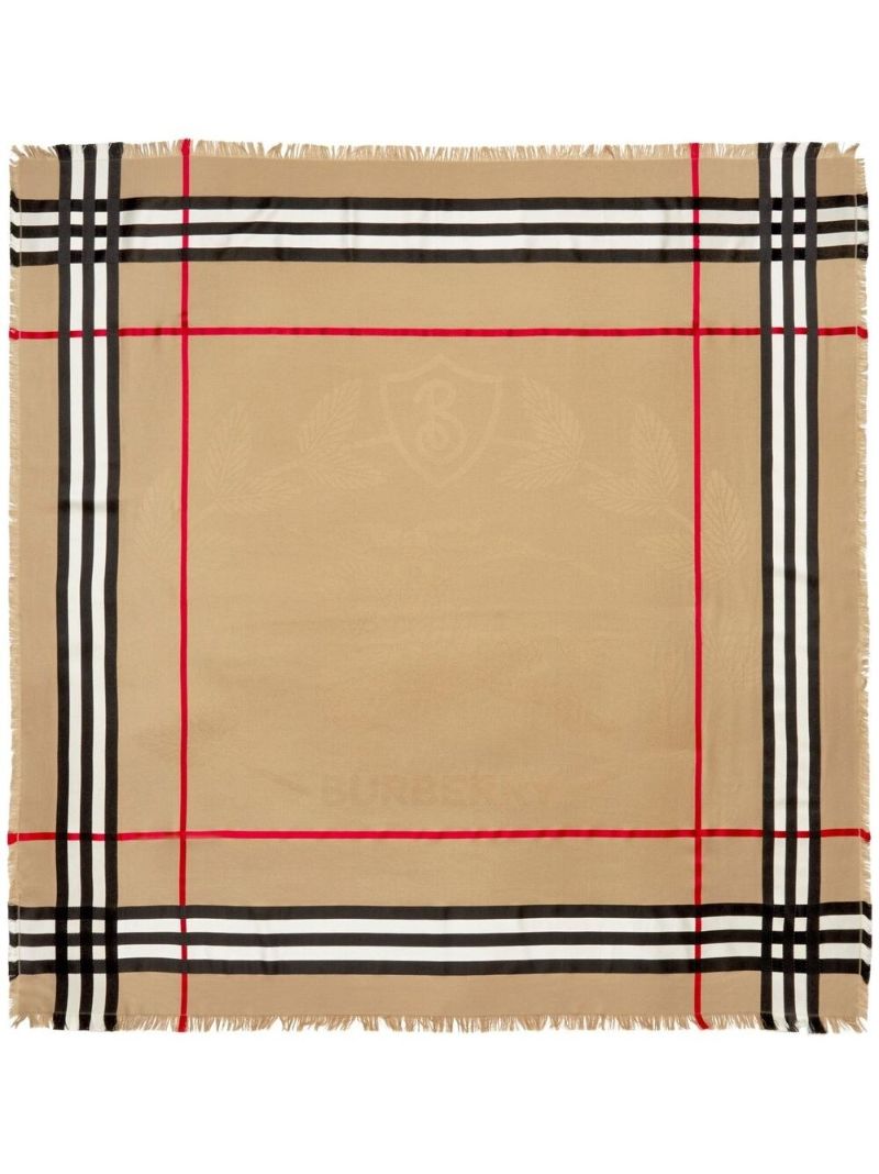 Neutral Montage Print Large Square Scarf