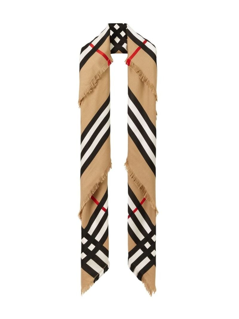 Neutral Montage Print Large Square Scarf