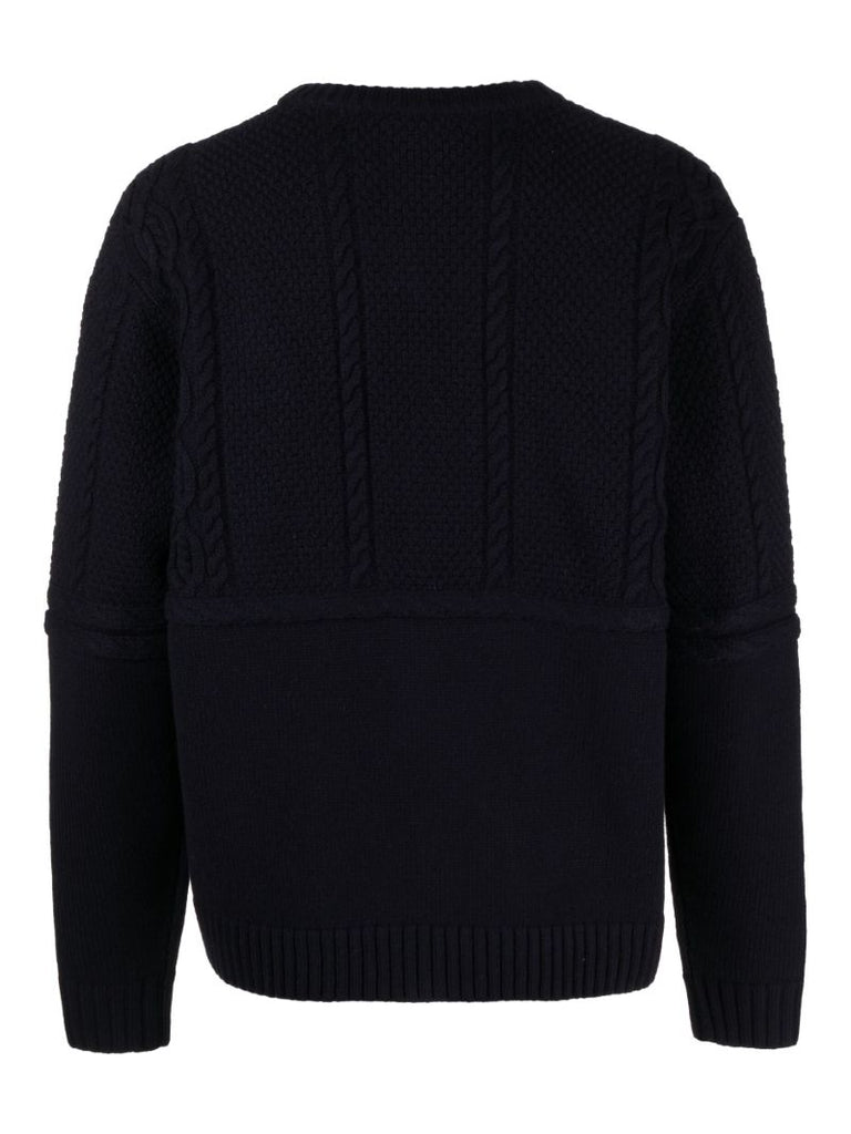 Blue Fisherman Cable-knit Cardigan