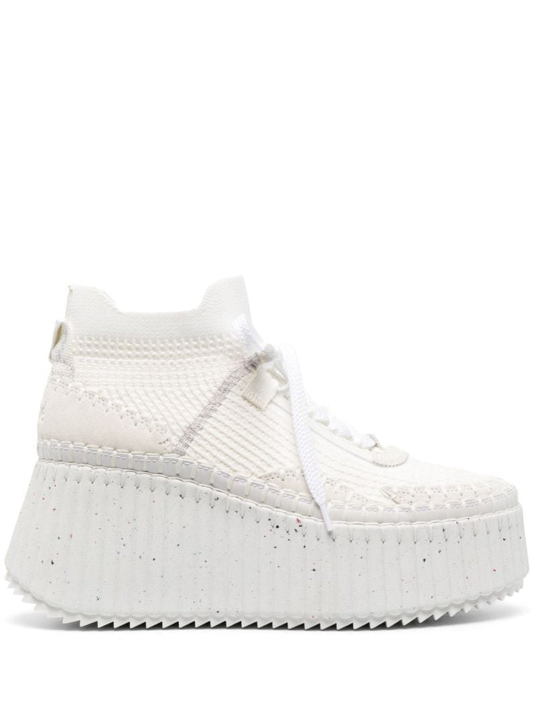 White Nama 80 Wedge Sneakers