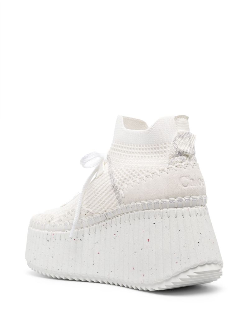 White Nama 80 Wedge Sneakers
